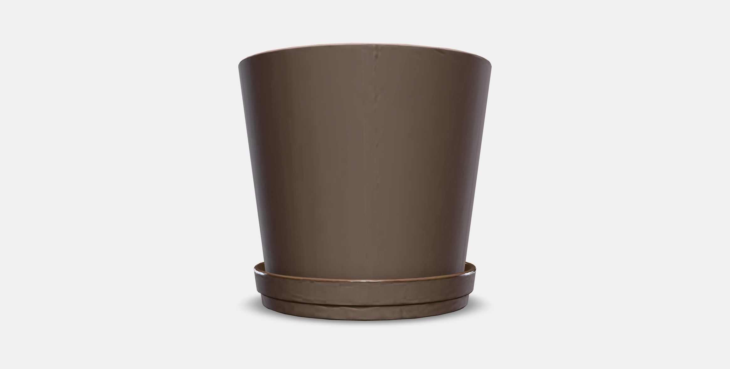 KLARBAR Plant pot with saucer 1 Low-poly 3D model_10