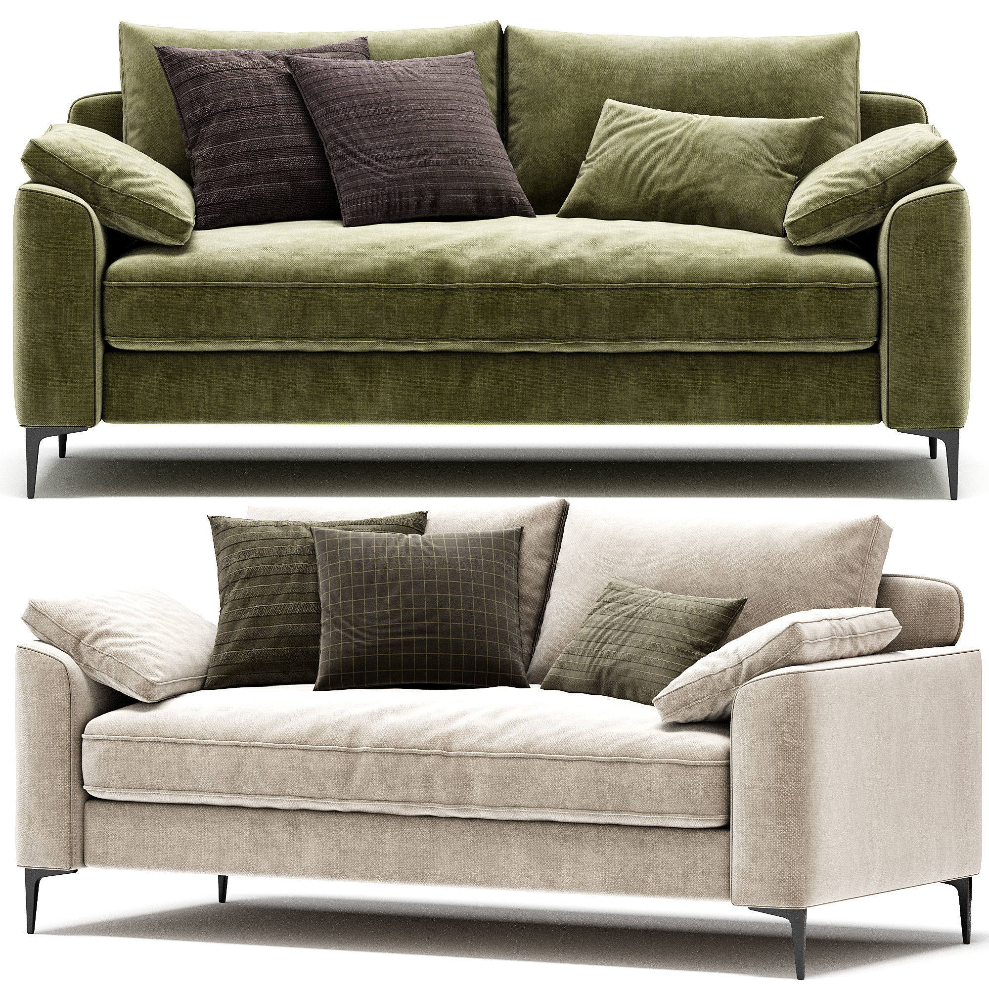 Santiago Pillow Arm Sofa 3D model_3