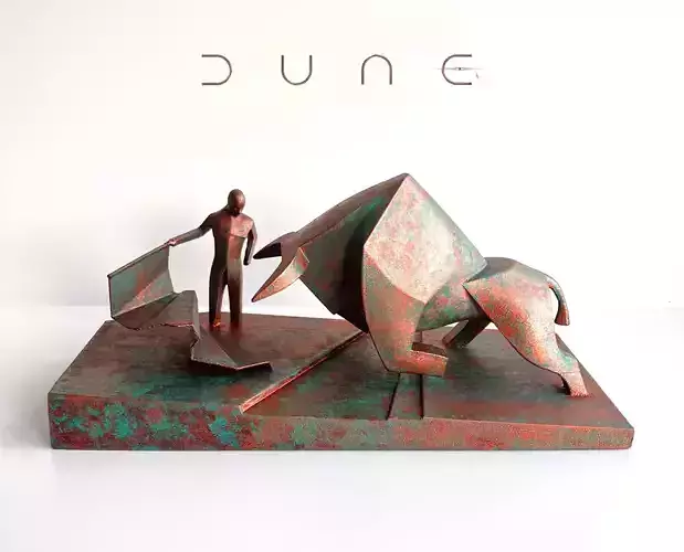 Bull and Matador Statue - STL File for 3D Printing