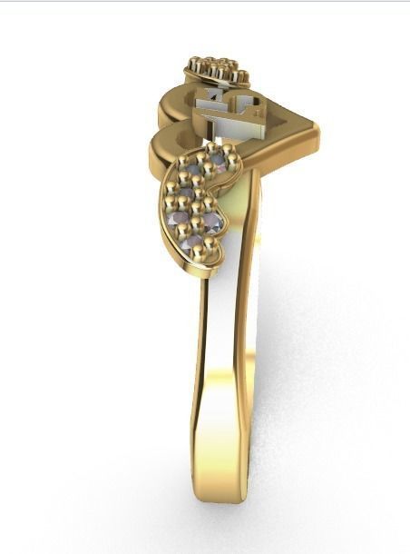 Anillo de 15 para dama-mujer -v- 3D print model_2