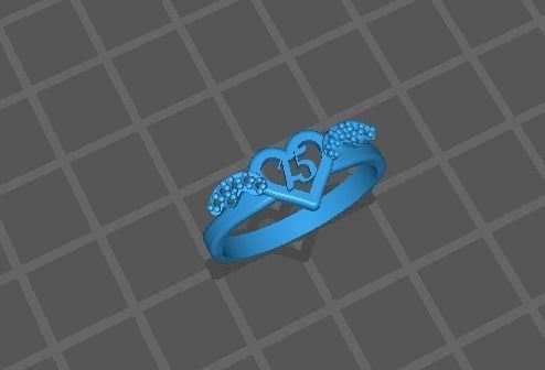 Anillo de 15 para dama-mujer -v- 3D print model_7