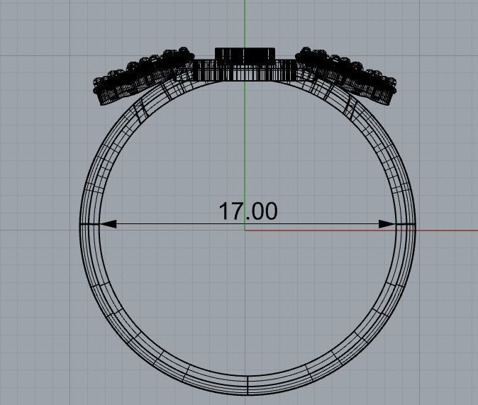 Anillo de 15 para dama-mujer -v- 3D print model_4