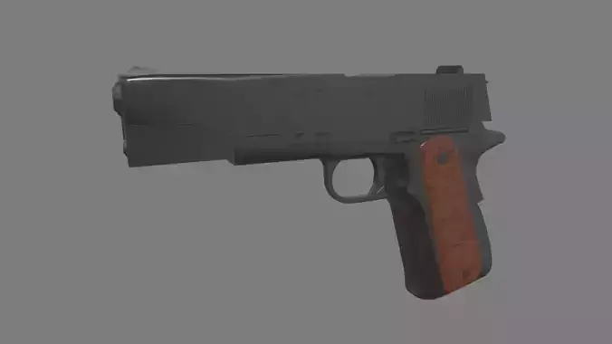 Low Poly Pistol 01