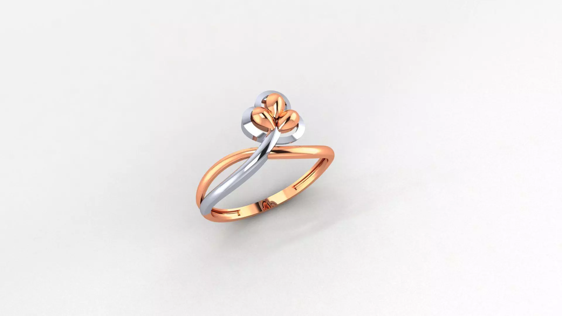 Flower Ultra light wt minimalist Plain Gold Ring 3dm stl 3D print model