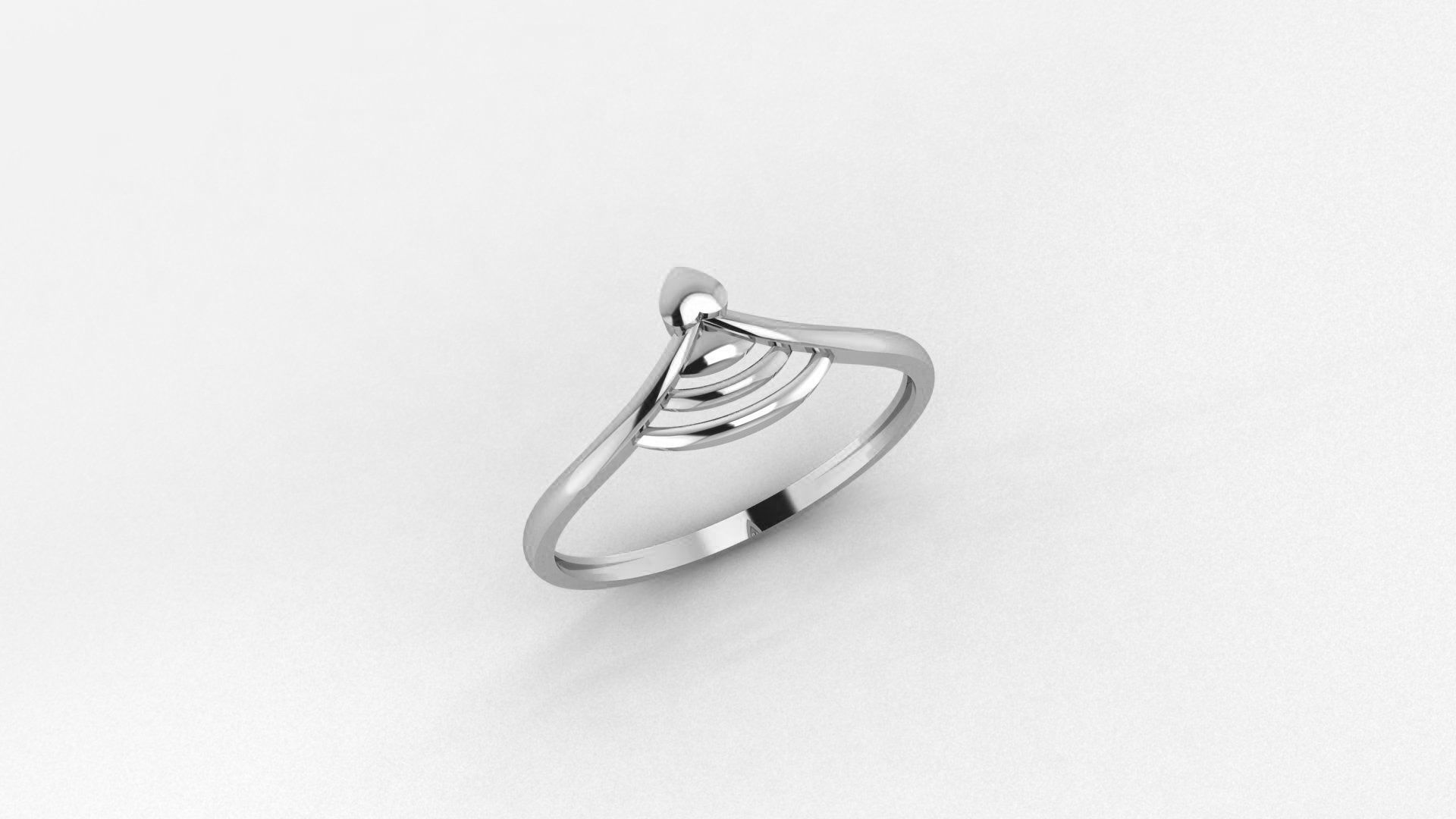 Ultra light wt minimalist Plain Gold Ring 3dm stl renders 3D print model_2