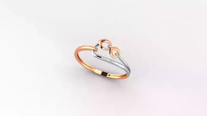 Infinity Flower Wire Mesh Ultra light wt Plain Gold Ring 3D print model