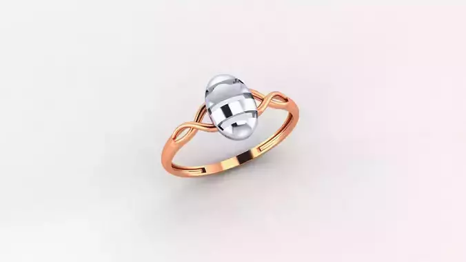 Egg Ultra light wt minimalist Plain Gold Ring 3dm stl