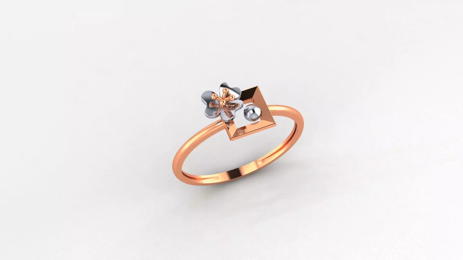 Blooming Flower Ultra light wt minimalist Plain Gold 3D print model_0