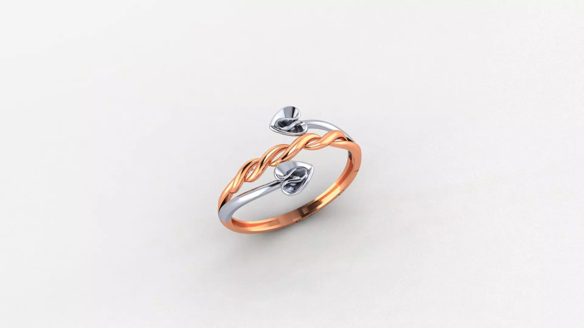 Heart Arrow Ultra light wt minimalist Plain Gold Ring 3dm 3D print model_0