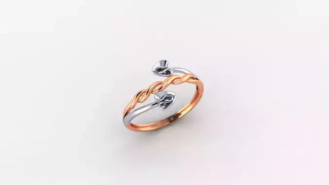 Heart Arrow Ultra light wt minimalist Plain Gold Ring 3dm 3D print model