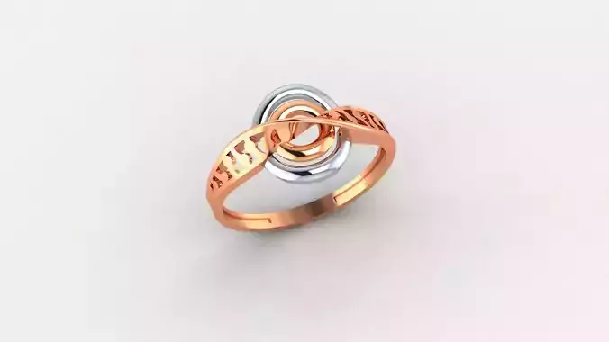 Spiral Belt Ultra light wt minimalist Plain Gold Ring