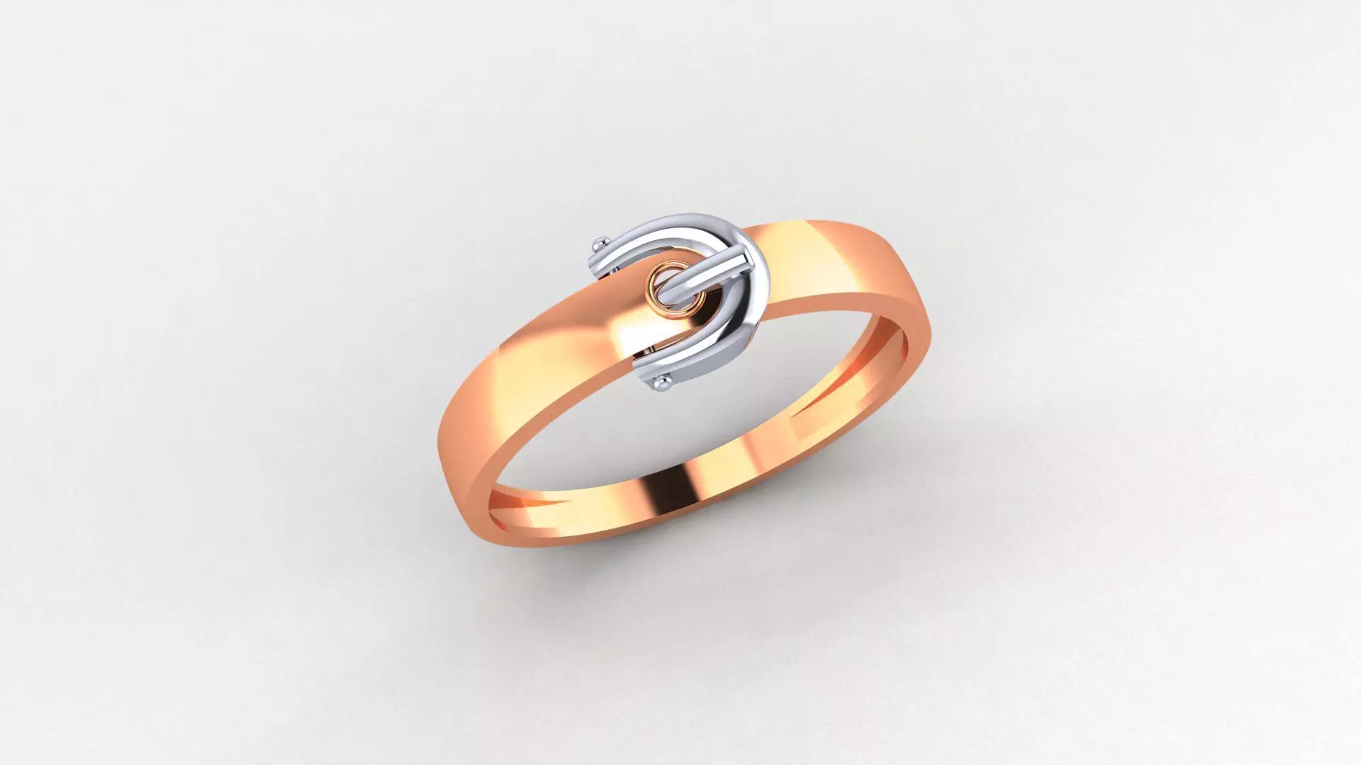 Belt Buckle Ultra light wt minimalist Plain Gold Ring 3dm 3D print model_0