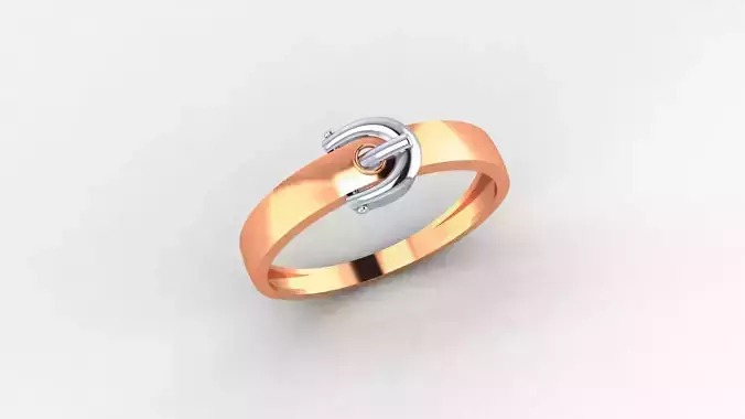 Belt Buckle Ultra light wt minimalist Plain Gold Ring 3dm 3D print model