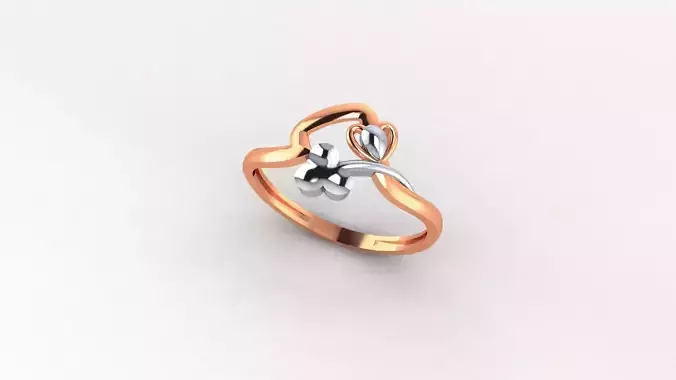 Flower Nature Ultra light wt minimalist Plain Gold Ring