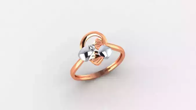 Ultra light wt minimalist Plain Gold Ring 3dm stl renders