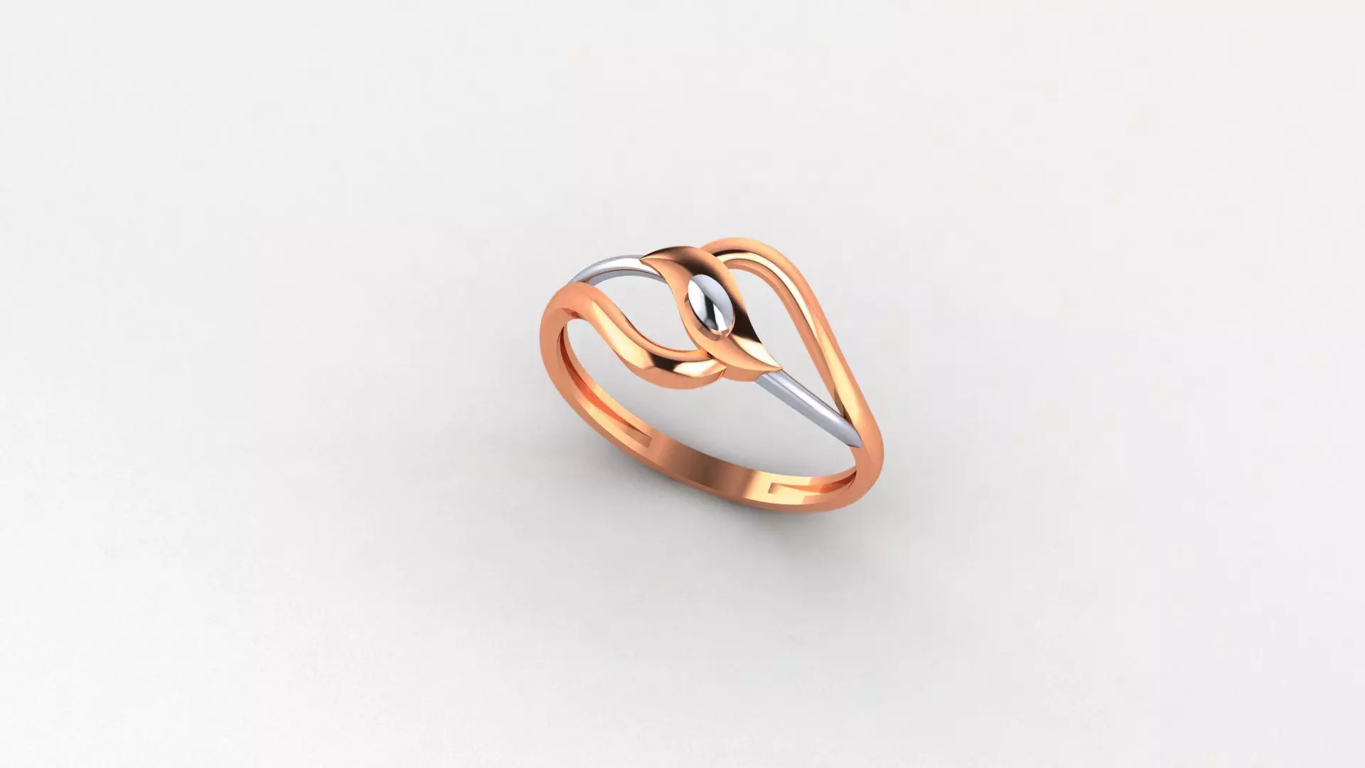 Wave Line Ultra light wt minimalist Plain Gold Ring 3dm stl 3D print model_0