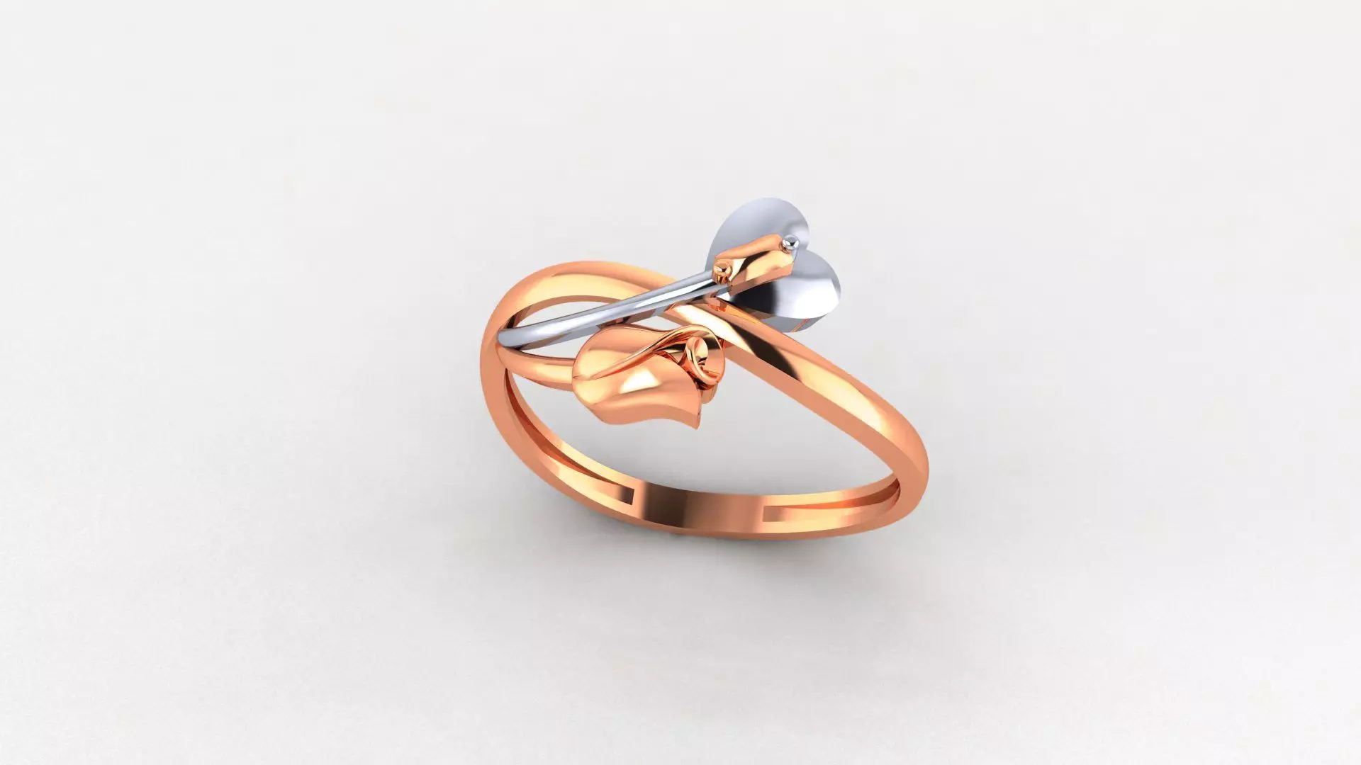 Blooming Flower Ultra light wt minimalist Plain Gold Ring 3dm 3D print model_0