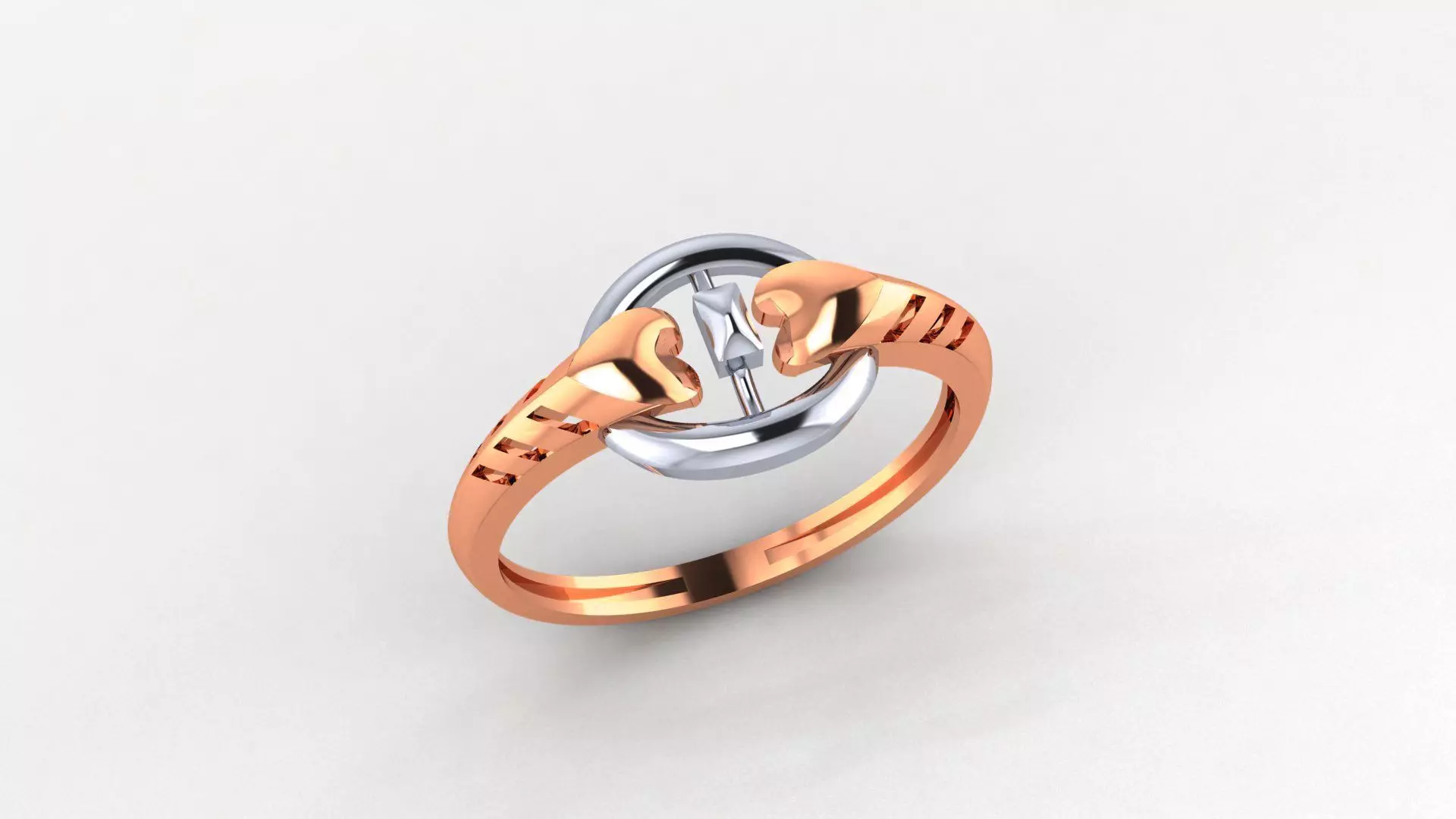 Dual Snake Eating Fruit Ultra light wt Plain Gold Ring 3D print model