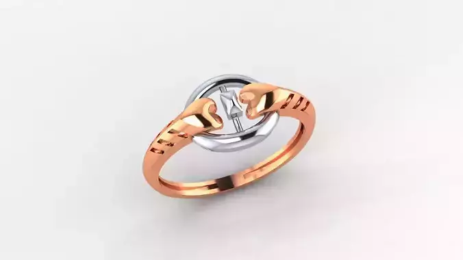 Dual Snake Eating Fruit Ultra light wt Plain Gold Ring