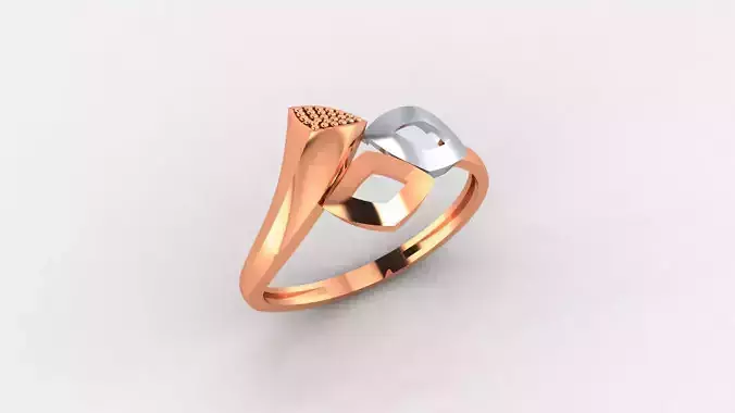 Ultra light wt minimalist Plain Gold Ring 3dm stl renders