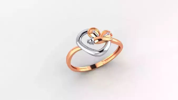 Butterfly Ultra light wt minimalist Plain Gold Ring 3dm  3D print model