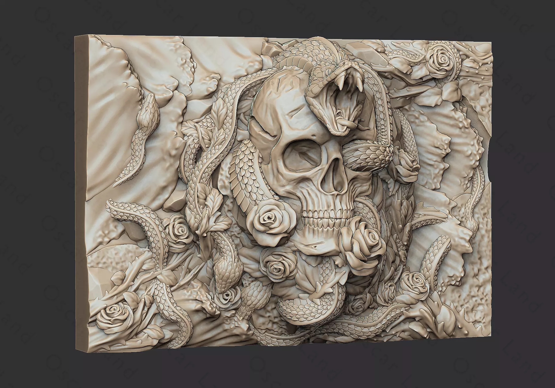 Snake medal3 or serpent mamba anaconda venum python poison demon 3D print model_0