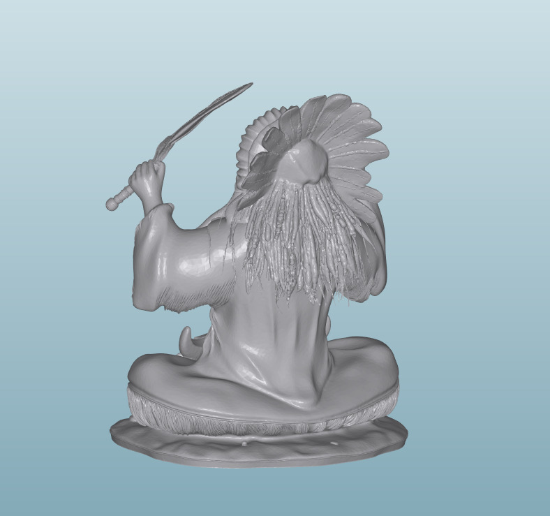 INDIAN  W1 Native American Figures 3D print model_1