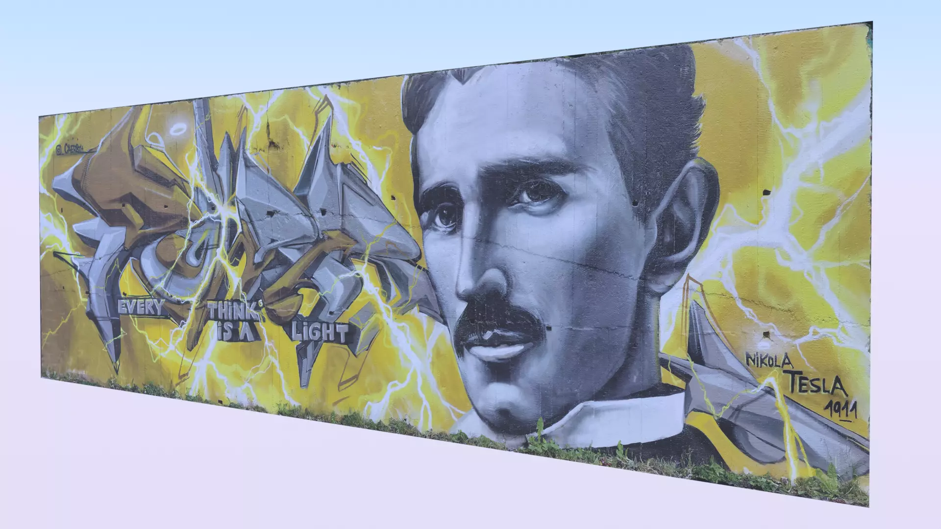 Graffiti wall III 3D model_0