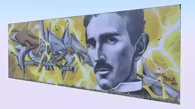 Graffiti wall III 3D model