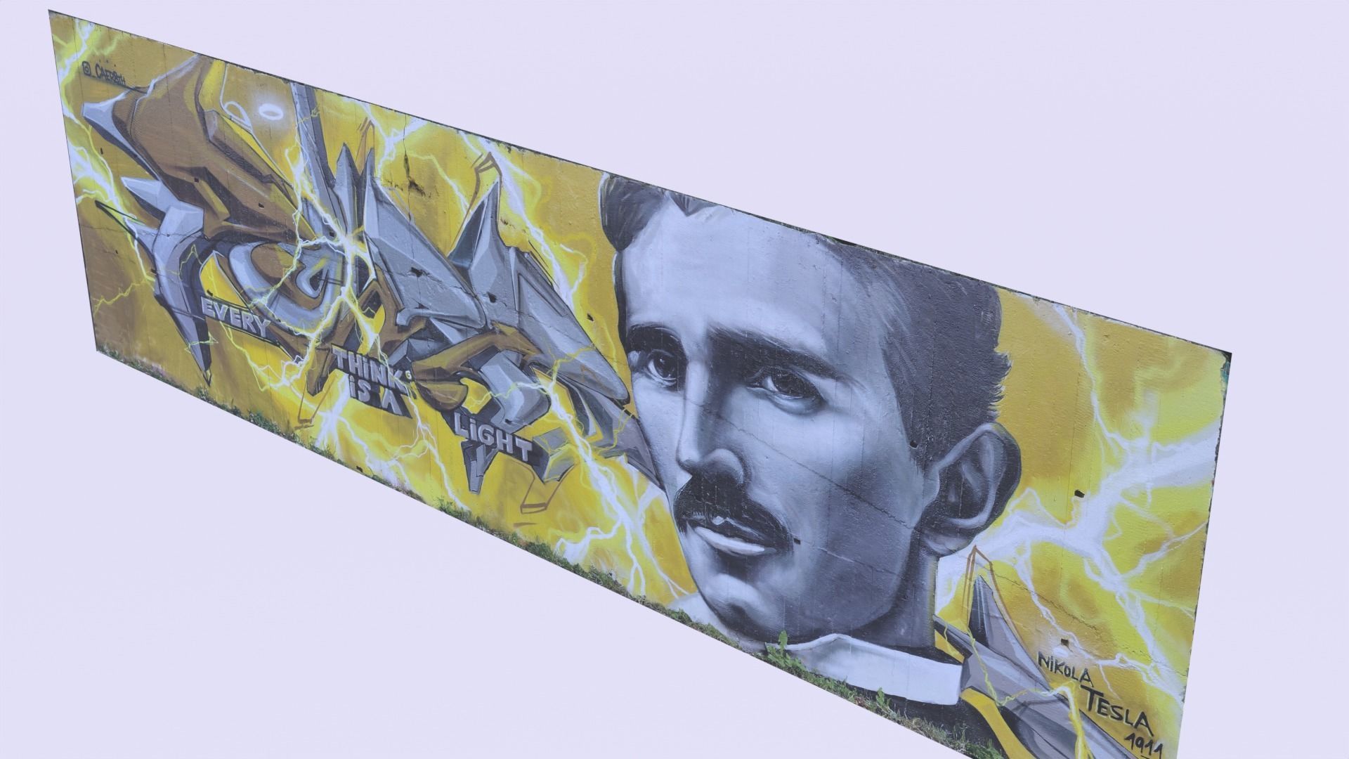 Graffiti wall III 3D model_5