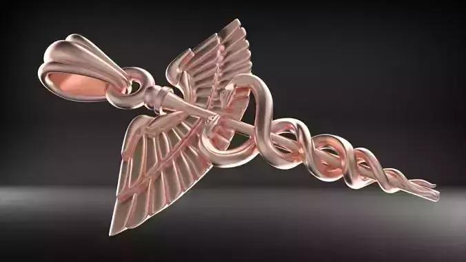 Caduceus Symbol Necklace Nurse Doctor Charm Pendant Jewelry