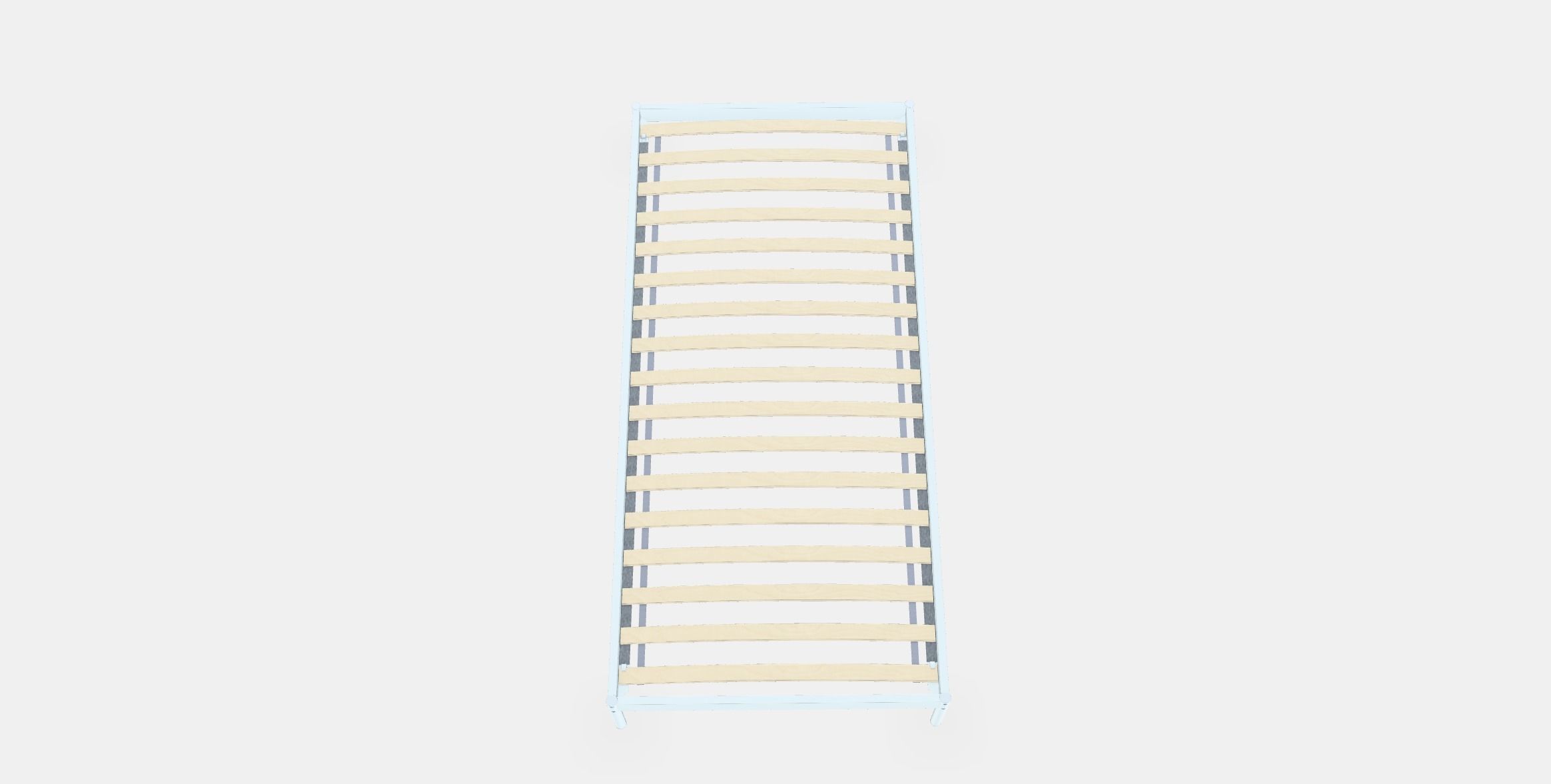 VEVELSTAD Bed frame 1 Low-poly 3D model_3