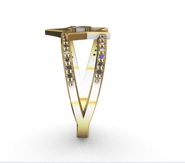 Anillo de 15 para dama-mujer -v- 3D print model_2