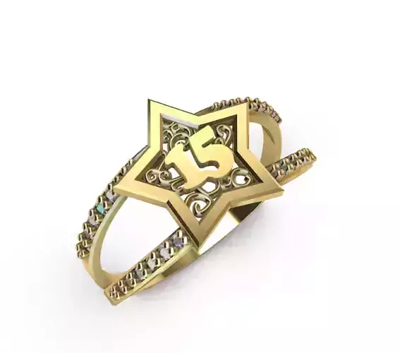 Anillo de 15 para dama-mujer -v- 3D print model Anillo de 15 para dama-mujer -v- 3D print model