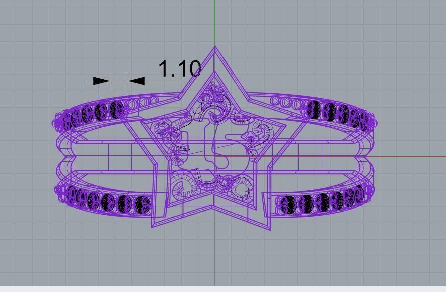 Anillo de 15 para dama-mujer -v- 3D print model_6