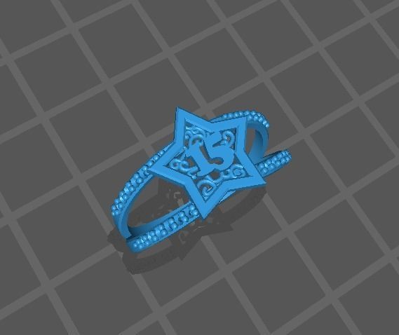 Anillo de 15 para dama-mujer -v- 3D print model_8