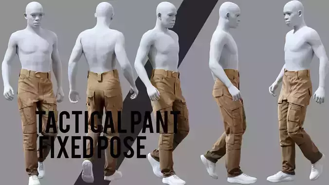 GEN2 TACTICAL PANTS KANGAROO male pose04 3D model 3D model