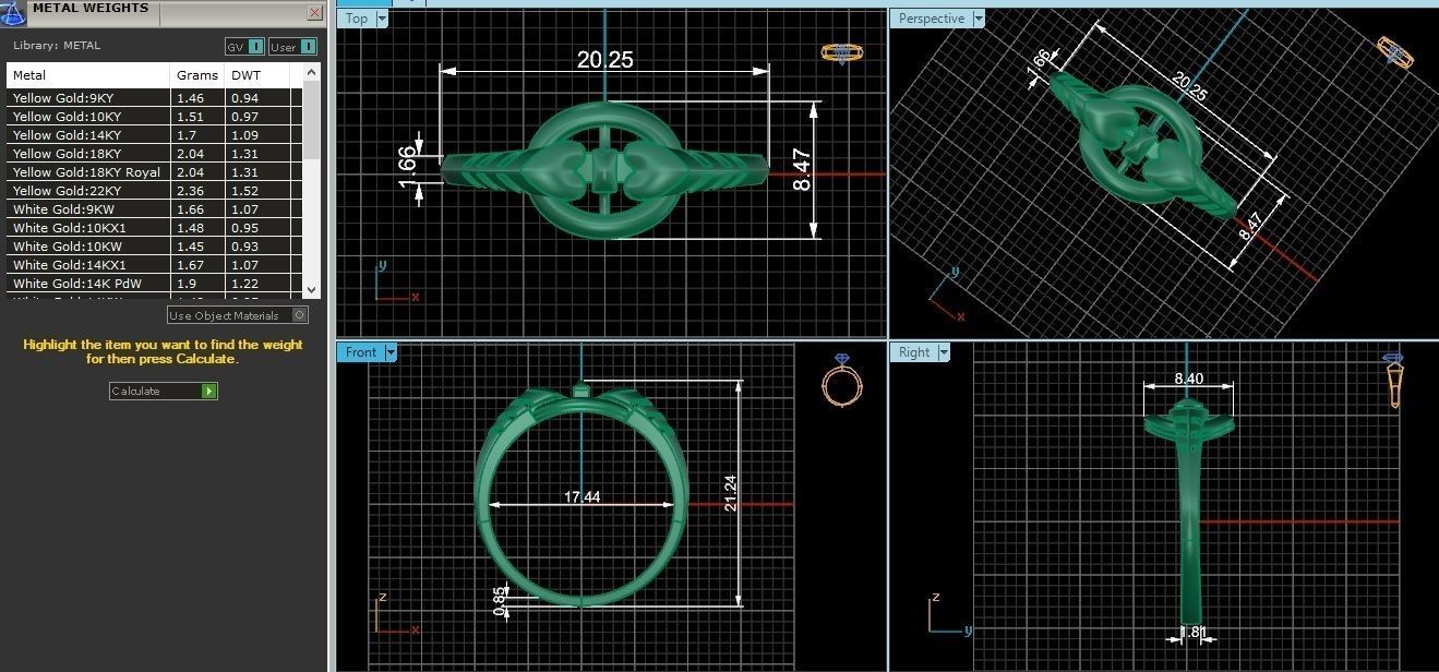 Snake eating fruit Ultra light wt minimalist Plain Gold Ring 3D print model_3