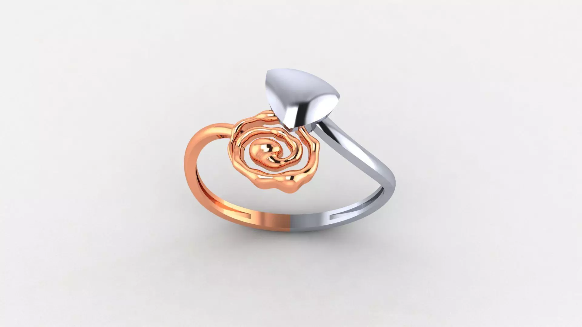 Arrow on Droplet Ultra light wt minimalist Plain Gold Ring 3dm 3D print model_0