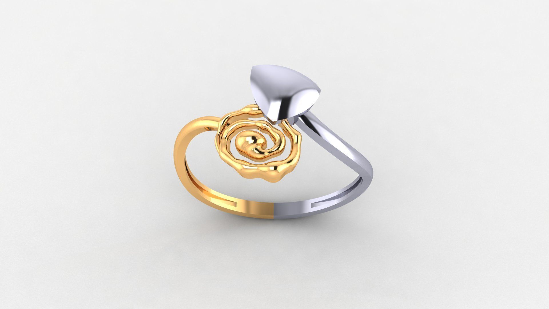 Arrow on Droplet Ultra light wt minimalist Plain Gold Ring 3dm 3D print model_1