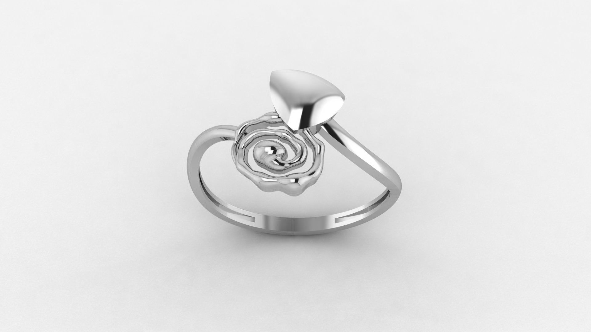 Arrow on Droplet Ultra light wt minimalist Plain Gold Ring 3dm 3D print model_2