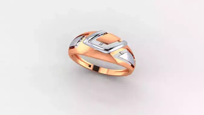 Wire Mesh Ultra light wt minimalist Plain Gold Ring 3dm