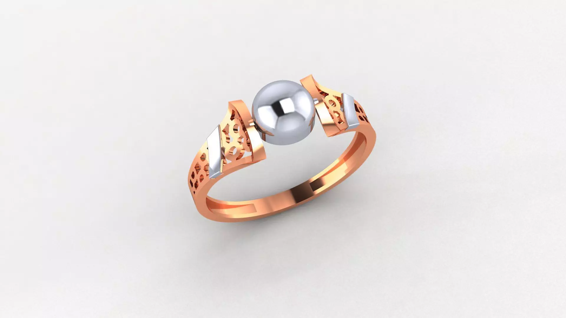 Ball Wire Mesh Ultra light wt minimalist Plain Gold Ring 3D print model_0