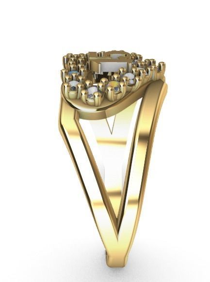  Anillo de 15 para dama-mujer -v- 3D print model_1