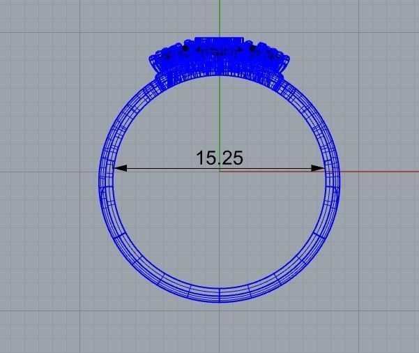  Anillo de 15 para dama-mujer -v- 3D print model_5