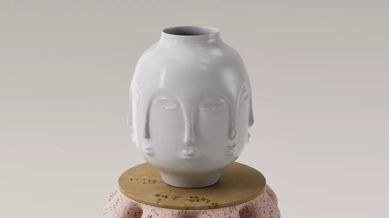 FLORERO - JARRON DECORATIVO CARA 3D print model