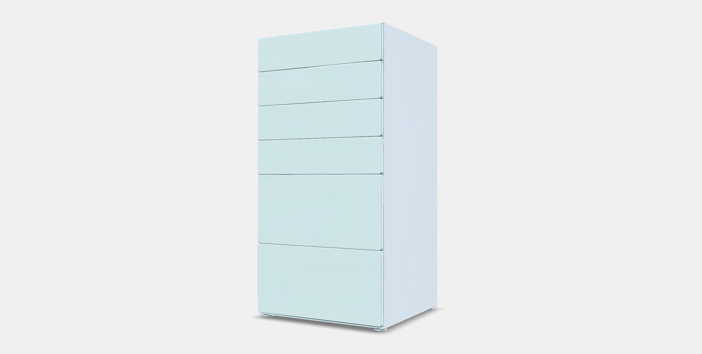 SMASTAD - PLATSA Chest of 6 drawers Low-poly 3D model_12