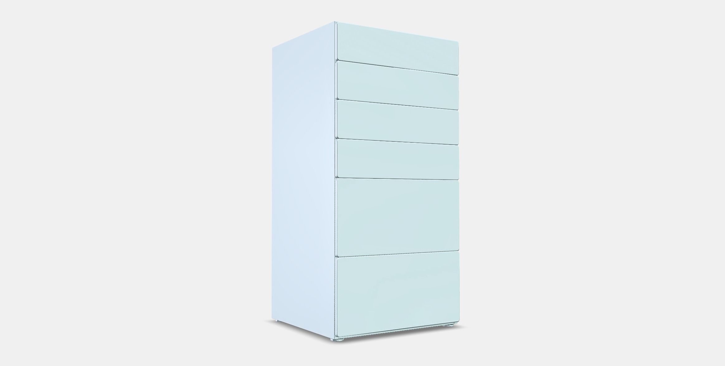 SMASTAD - PLATSA Chest of 6 drawers Low-poly 3D model_3