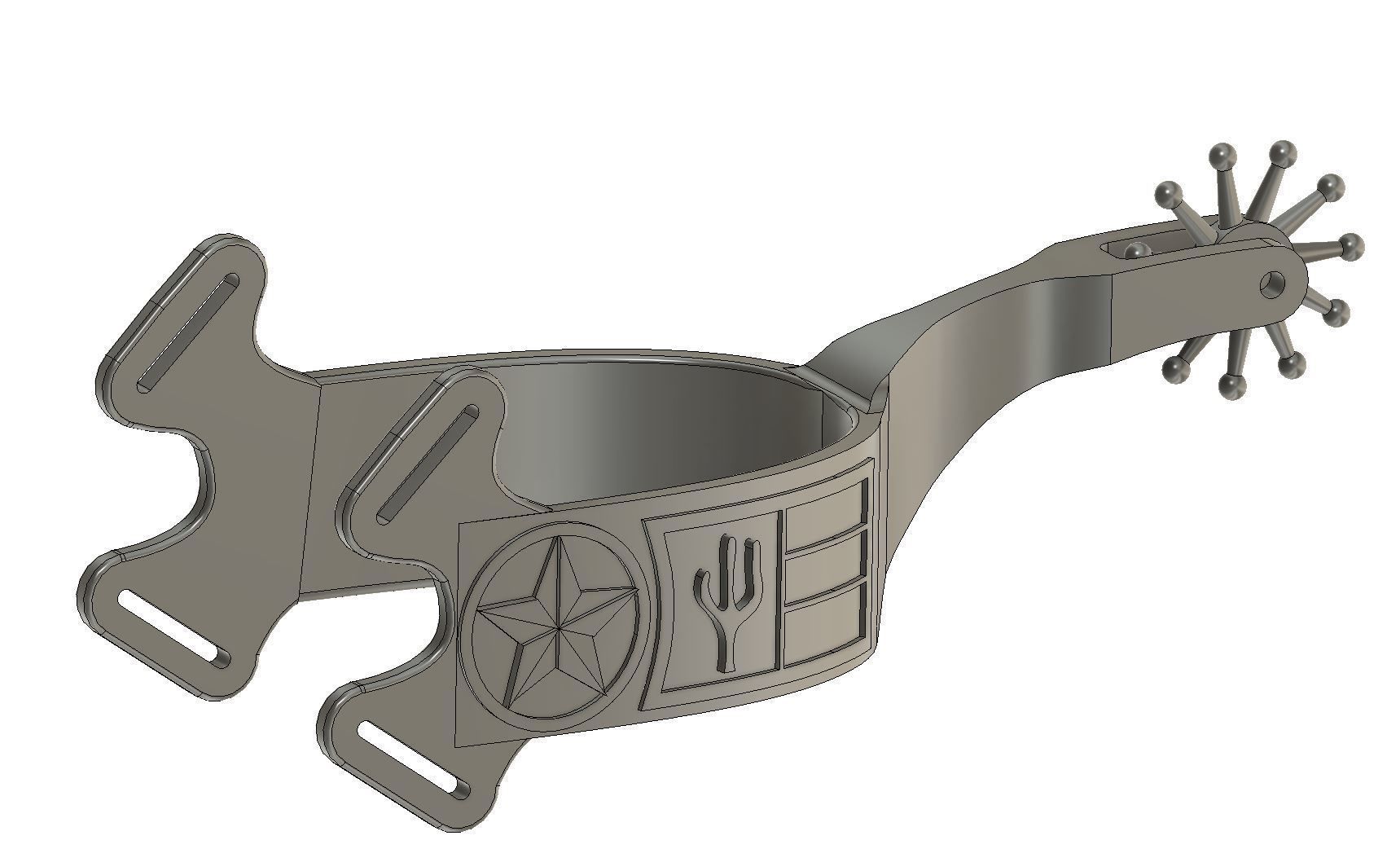 Fallout Ghoul Buckle and Spurs Package 3D print model_8