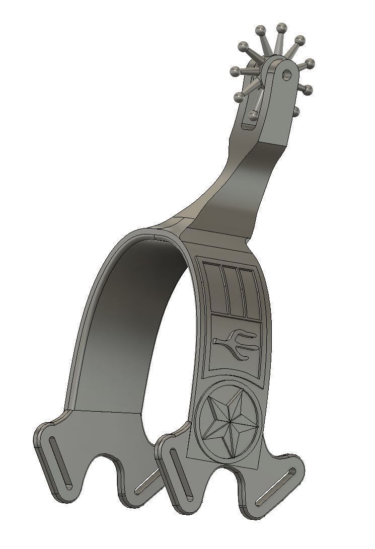 Fallout Ghoul Buckle and Spurs Package 3D print model_3
